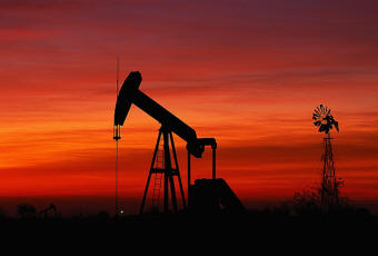 Oil Rig at Sunrise